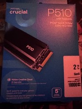 NEW Crucial P510 2TB PCIe Gen5 NVMe 2280 M.2 SSD with heatsink (CT2000P510SSD5) picture