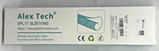 Alex Tech Split Sleeving, Protect Cables At Home Office Auto. 1/2 in X 25 Ft-NEW picture