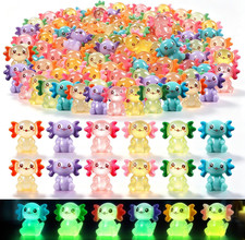 60Pcs Luminous Mini Resin Axolotls Glow In Dark Fairy Garden DIY Craft Decor picture