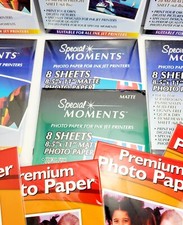 Lot Of 11 New Sealed Packs Of Premium Photo Paper For Ink Jet Printers picture