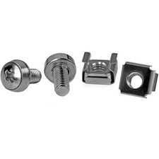 StarTech 50 Pkg M6 Mounting Screws and Cage Nuts, TAA picture