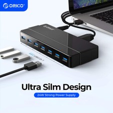 ORICO USB3.0 HUB w/ Power Adapter USB Splitter OTG Adapter for Desktop Laptop PC picture