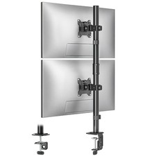 Stable Vertical Dual Monitor Mount, Stacked Desk Stand for Two 17-32 inch Scr... picture