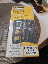 Fellowes Deluxe 22 Piece Computer Tool Kit Black Case  w/ Grounding Wrist Strap picture