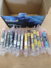 14 Ink Cartridges Black And Colored Assortment Of Brands Mostly EZ Ink picture
