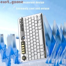UltraThin Transparent Wireless Bluetooth Backlight Keyboard Mute for iPad Tablet picture