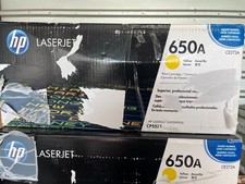 Genuine HP 650A Yellow CE272A LaserJet Toner Cartridge For CP5525 NEW SEALED picture