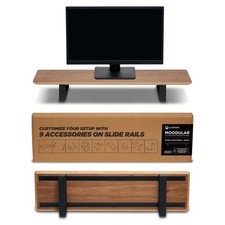 ULTRARM Moodular Wooden Monitor Stand 33.4” (85cm) Desk Organizer with Walnut picture
