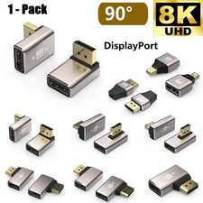 8K DisplayPort Right Angle Adapter 90° Male to Female DP Extension Connector picture