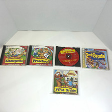 Lot of 4 JumpStart & Reader Rabbit PC CD Games Preschool Kindergarten 1st 2nd picture