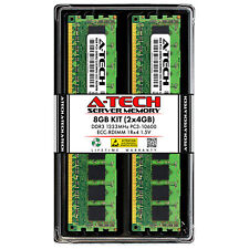 A-Tech 8GB 2x 4GB 1Rx4 PC3-10600R DDR3 1333 MHz ECC RDIMM REG Server Memory RAM picture