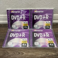 New 4 x Memorex DVD+R  4.7 GB 120 Min 4x. 4 Pack - New (FREE SHIP CHEAP PRICE) picture