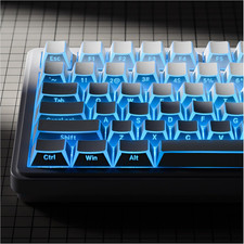 XVX White Shine through Keycaps, PBT Keyboard Keycaps Cherry Profile, Custom picture