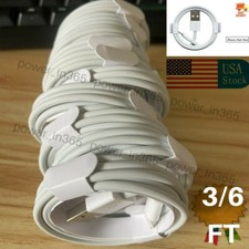 1/3/5Pcs For Apple iPhone 8 7 6 5 USB Fast Charger Cable Charging Cord Lot 3/6Ft picture