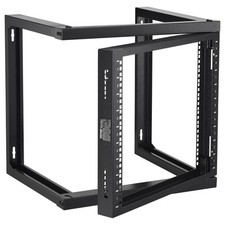 9U Wall Mount Rack 150 lbs/68.04 kg Open Frame Server Network Rack Black picture