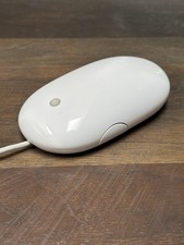 Apple A1152 USB Wired White Optical Mighty Mouse w/ 2 Side Buttons & Scroll Ball picture
