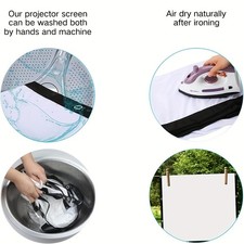 72-Inch Projector Screen - High-Definition for Home Theater/Gaming Sessions picture