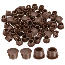 100-PackBrown Hole Plugs, 8mm / 0.31 Inch Plastic Hole Cover Panel Plugs picture
