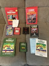 3 BOXED Atari 2600 Video Games (Freeway w/Receipt, Pitfall, & Combat) - Tested picture