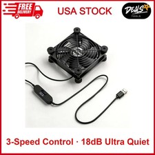120mm USB Computer Cooling Fan 5V 12V, 3-Speed 18dB Quiet For DVR Router Cabinet picture
