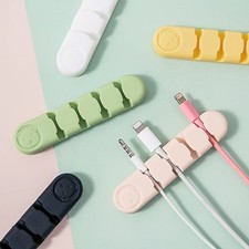 Desk Cable Organizer Silicone Clip Self-Adhesive Wire Management For USB Holder picture