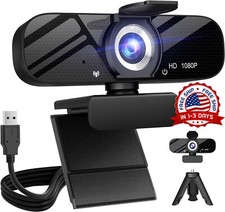 Cámara web HD para PC con micrófono y cámara web con de privacidad picture
