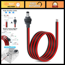 14AWG DC Power Pigtails Cable for Starlink Mini, 5.5mm x 2.1mm Male to Bare Wire picture