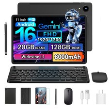  11inch Android 16 WiFi Tablet sets 20GB RAM 128GB 8-Core with Keyboard & Mouse picture