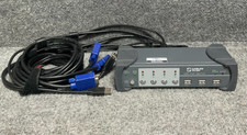C2G 35555 4-Port USB KVM Switch Cable Kit Gray Used picture