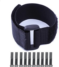 10 Pack 1X12 Inch Fastening Hook and Loop Cable Straps Reusable Cinch Straps picture