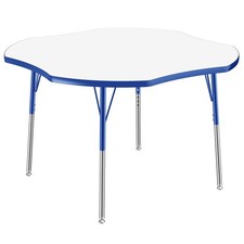 Dry Erase Table 48 x Clover Swivel Glide Legs Blue FDP 10233-DEBL picture