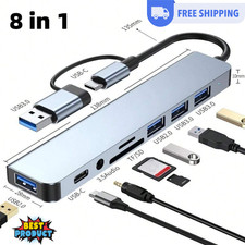 USB C Hub Adapter Multiport USB 3.0 Expandable Dock & SD Card Reader 4 Computer picture