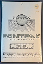 Sealed Fontrix Fontpak Volume One Character Set 5.25 Disk Data Transforms picture