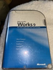Microsoft Works 9 Windows Software Tool Word Processor Spreadsheet DB W/ Case picture
