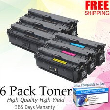 6 PK Toner Set For HP CF360X 508X Color LaserJet Enterprise M552 M553dn MFP M577 picture