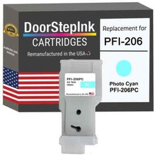 DoorStepInk Compatible Ink Cartridges For Canon PFI-206 Photo Cyan 300ml-USA picture