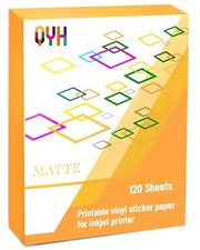 QYH Premium Printable Vinyl for Inkjet Printer-120 Matte Waterproof Sticker P... picture