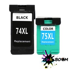 Remanufactured 2 Ink replace for HP 74XL 75XL Photosmart C4580 Officejet J5730 picture