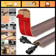 Self-Adhesive Floor Cord Cover - Wire Hider for Cables, Cable Management Solutio picture