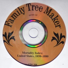 Broderbund Family Tree Maker Data CD # 164 Mortality Index 1850-1880 picture