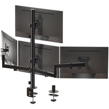 WALI Quad Monitor Mount for 13-27 Inch Screens, Fully Adjustable Quad, Black picture