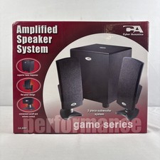 Cyber Acoustics Amplified Speaker System Game Series CA-3080 Black New In Box picture