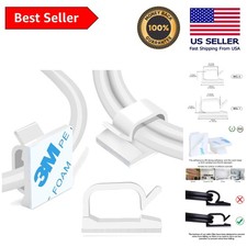 3/4” Adhesive Cable Clips - 60PCS  Nylon Wire Organizers for All Surfaces picture