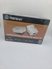 TRENDnet 500Mbps Compact Powerline AV Adapter Kit TPL-406E2K New & Sealed picture