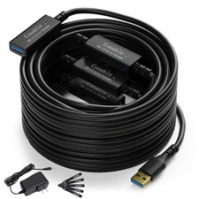 USB 3.0 Active Extension Cable 100 Feet, Long 100 Feet (Active), Black  picture