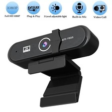 2K HD Web Camera with Microphone Ring Light Autofocus Pro Computer Gaming Webcam picture