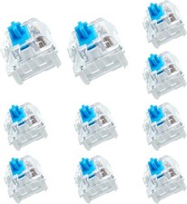 10 PCS Blue 3 Pin Mechanical Keyboard Switches Clicky Dustproof for Gaming picture