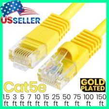 Yellow Cat5e Cable Ethernet Cat5 Patch Cord Internet LAN Network Wire LOT picture