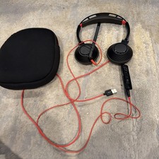 Plantronics C5200 PLT Poly Blackwire USB Wired Headset Headphones WORK GREAT picture