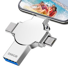 4in1 USB Flash Drive 256GB Memory Stick USB-C Photo Stick for Phone Androind picture